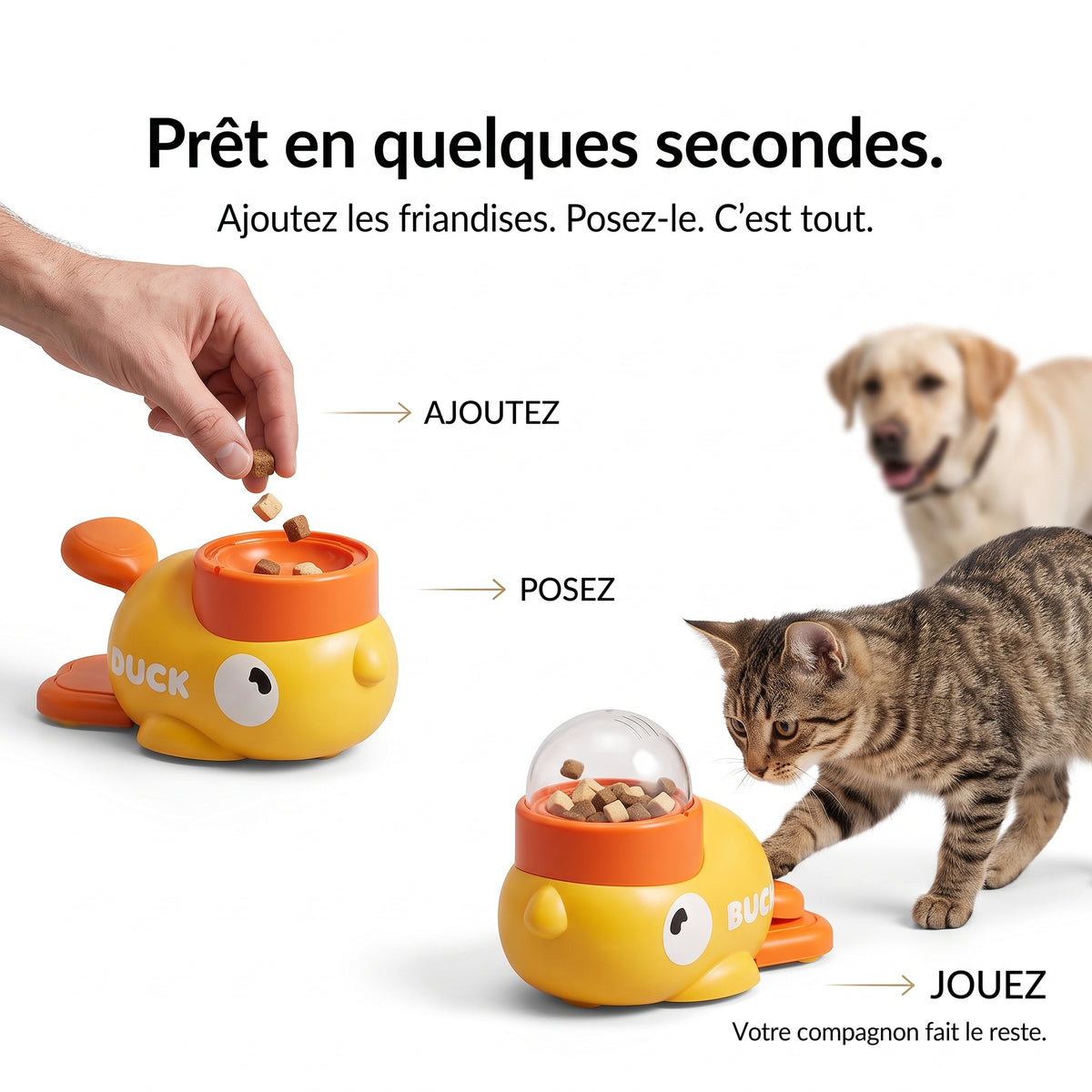 Jouet interactif distributeur de friandises